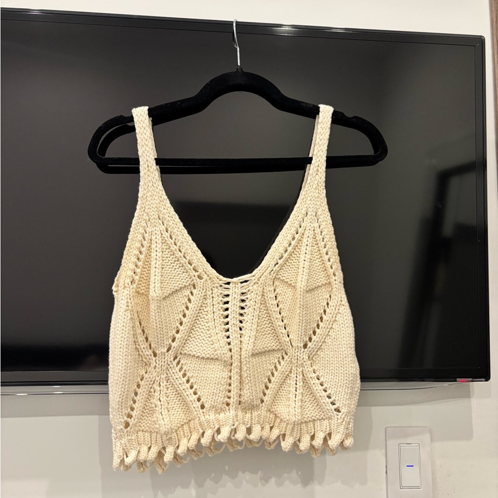 Zara Cream Knit Tank Top